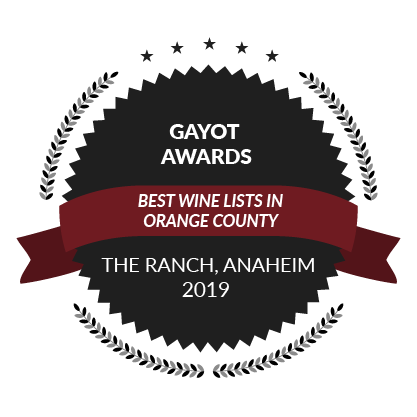 Gayot Awards, Best Wine Lists in Orange County, 2019