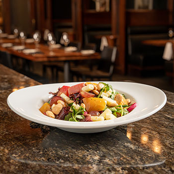 Bright and beautifully composed, our Heirloom Beets Salad celebrate the season’s harvest from our own Farm at Edwards Ranch Estates.
