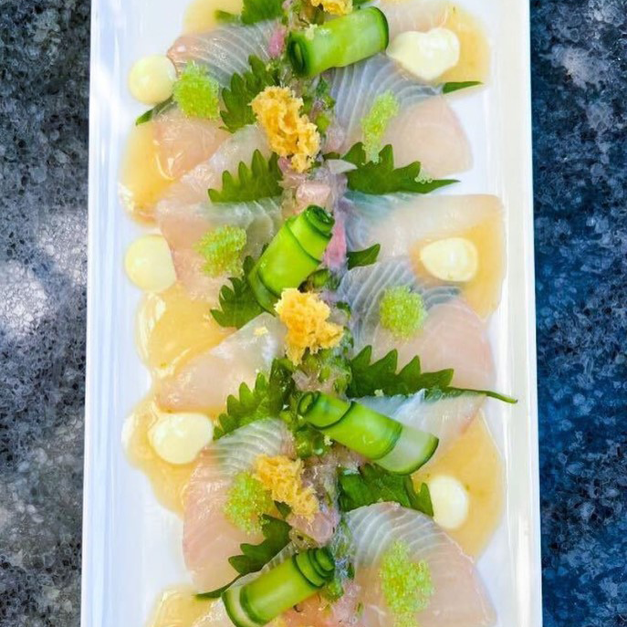 Try our King Fish Crudo for a limited time on our Farm Menu